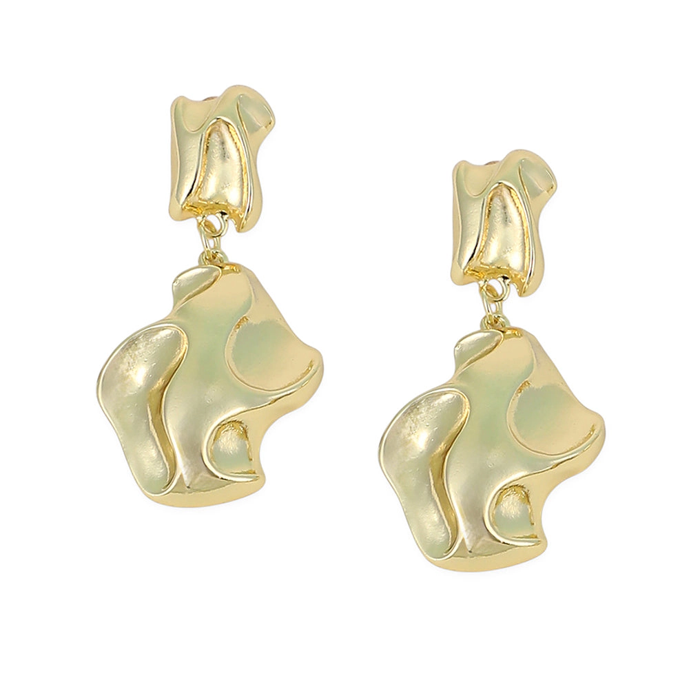 SOHI Women's The Eroded Drop Earrings - California Gold