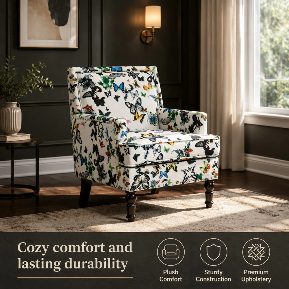 GOODSILO Versatile Upholstered Cotton Accent Chair