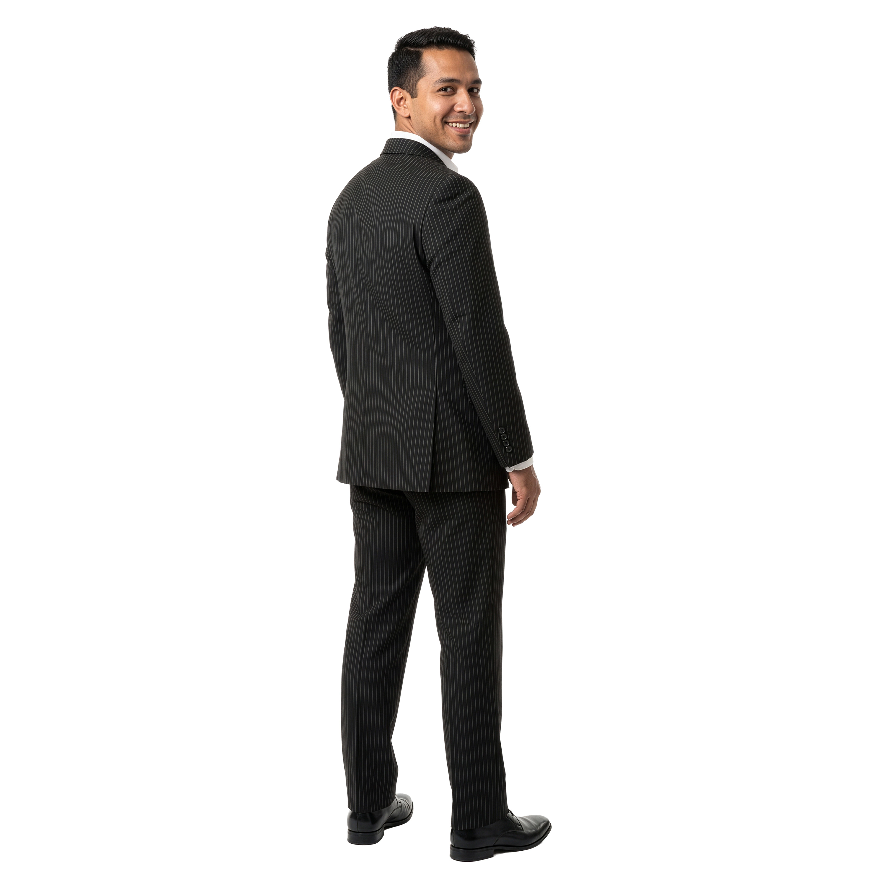 Demantie Mens Modern Fit Pinstripe 2 Piece Suit Set