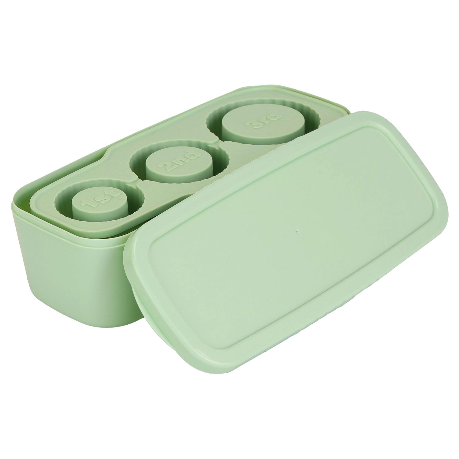 GBruno Silicone Hollow Cylinder Ice Cube Tray With Lid