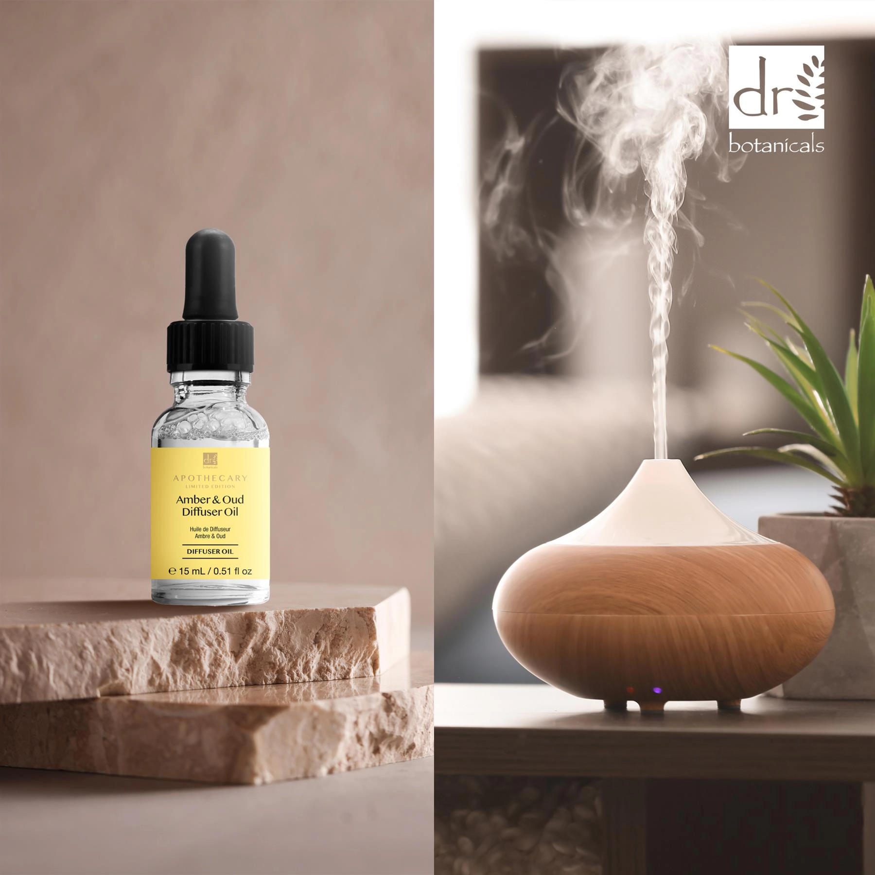 Dr Botanicals Deep Relax & Calm Amber & Oud Diffuser Oil 15ml