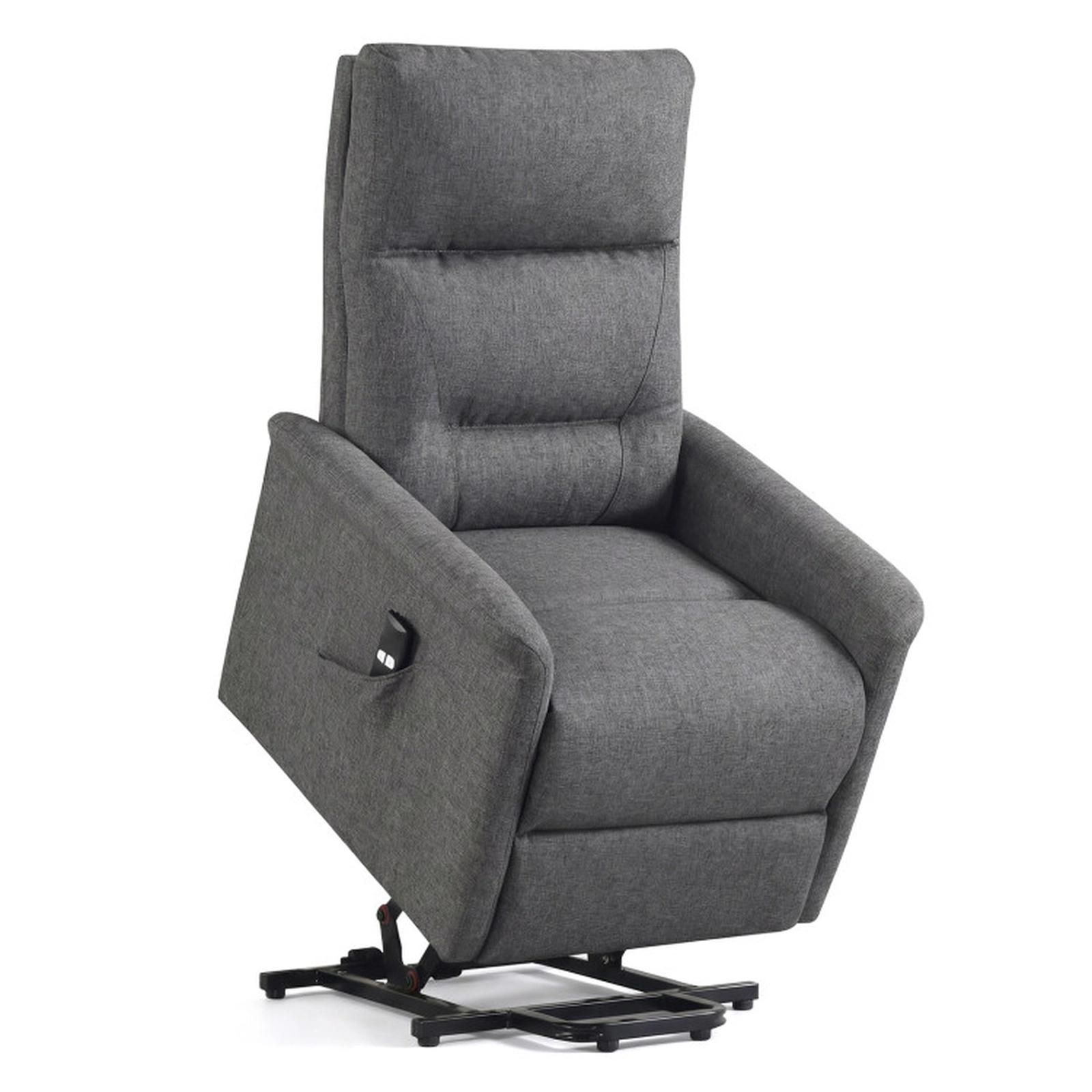 SUGIFT Gray Fabric Electric Power Lift Recliner Chair, 330 lb Capacity, Remote and Side Pocket