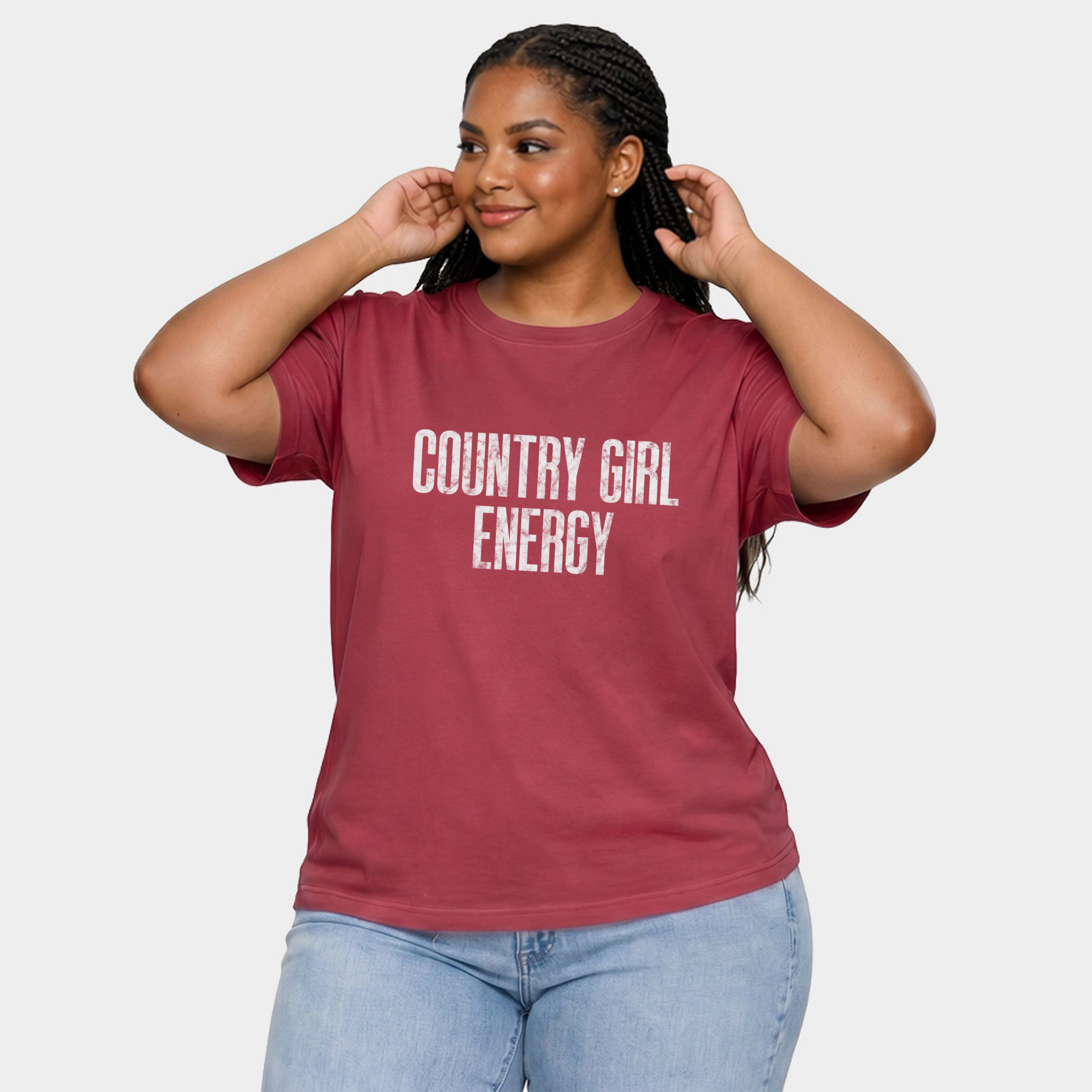 Simply Sage Market - Women's Plus Garment Dyed Tee Country Girl Energy