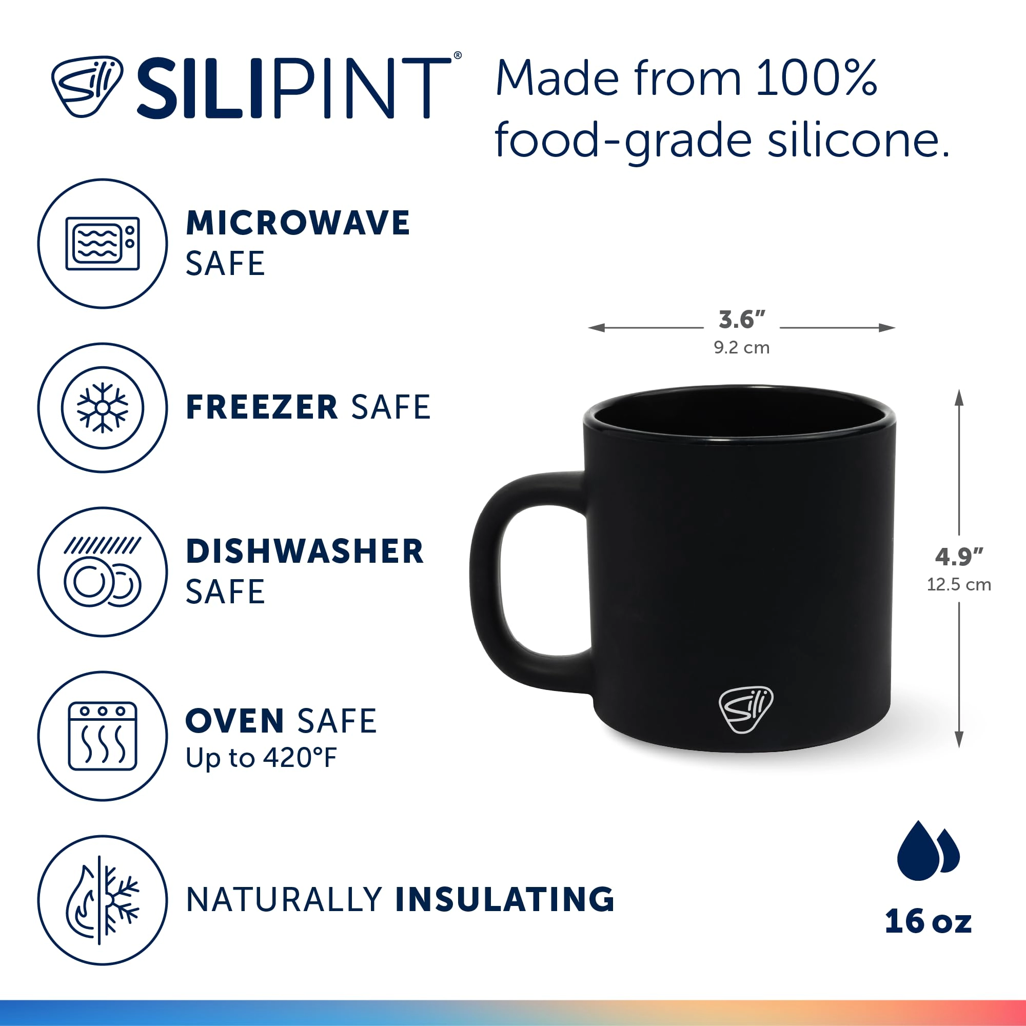 Silipint Silicone 16 oz Coffee Mug