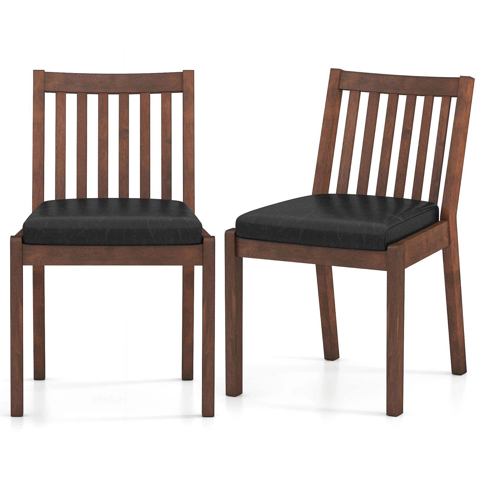 SlickBlue Wooden Kitchen Chairs with Padded Seat for Dining Room