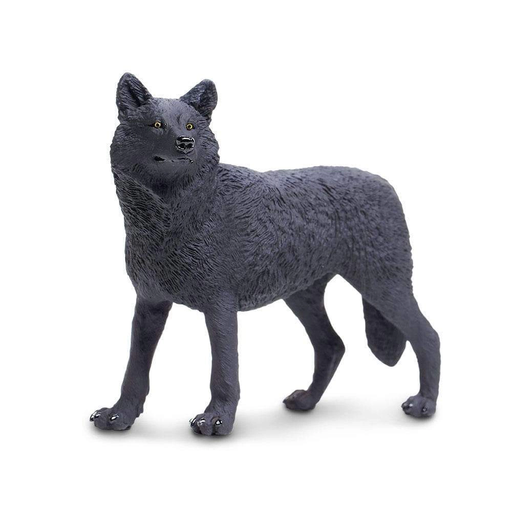 Safari Ltd. - Black Wolf Kids Toy Figure