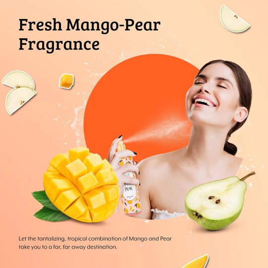 Freida & Joe Mango Pear Fine Fragrance Body Mist In 8oz Spray Bottle