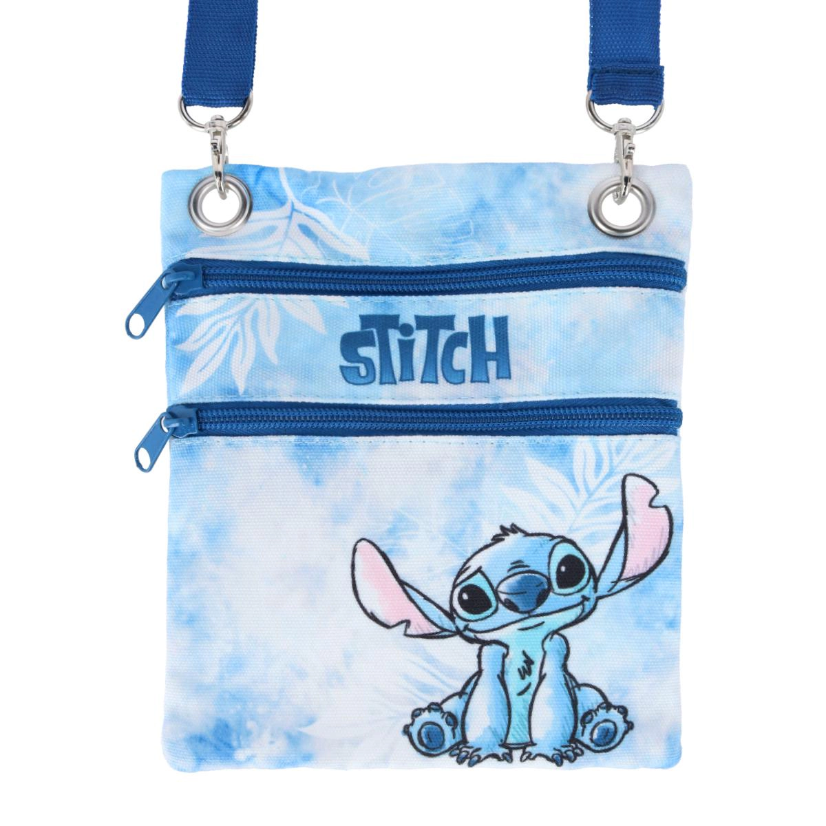 Jerry Leigh Disney Stitch Blue Passport Crossbody Bag