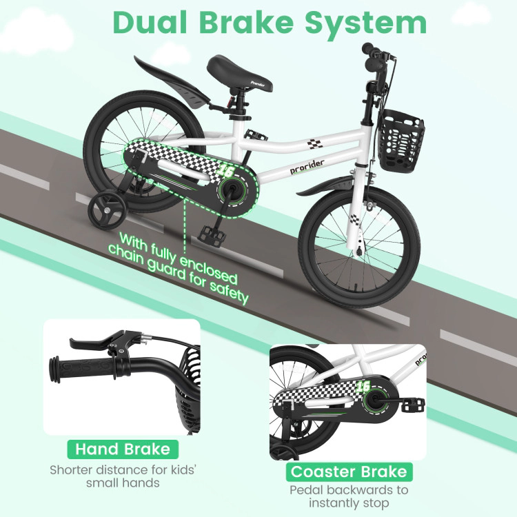 Hivvago 16 Inch Kids Bike with Removable Training Wheels