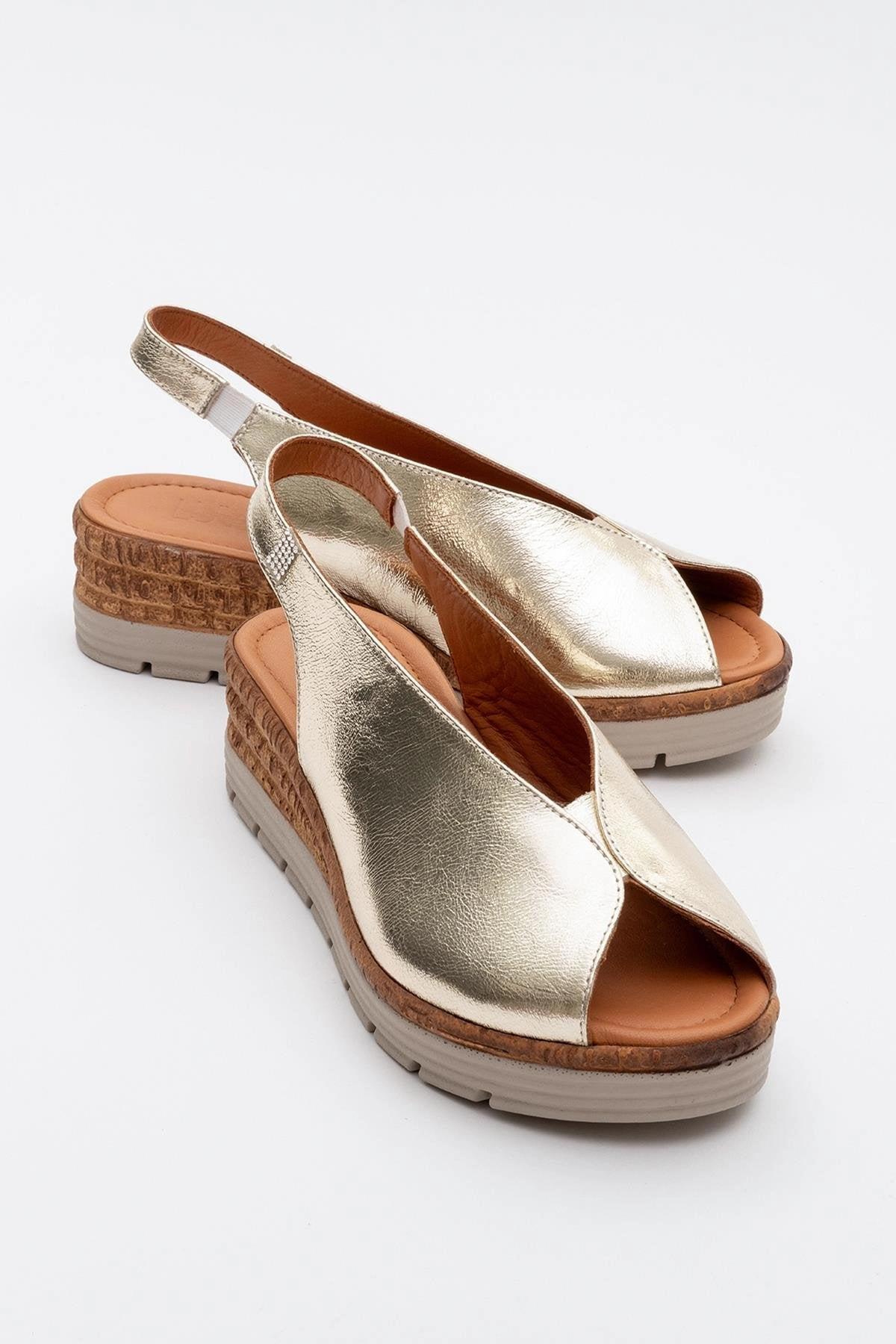 Forever & Always Womens Blom Leather Platform Sandals