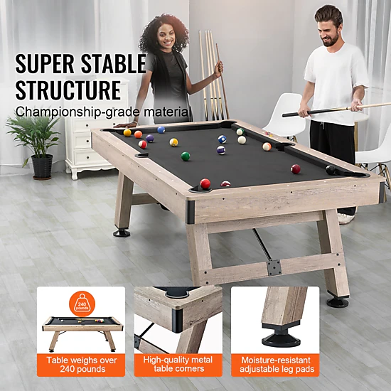 HONGGE Billiards Table Pool Table Set Includes with Cloth for Family Game Room