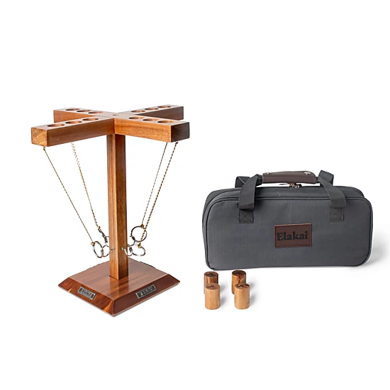 Elakai  Acacia Globetrotter Tabletop Hook Ring Game