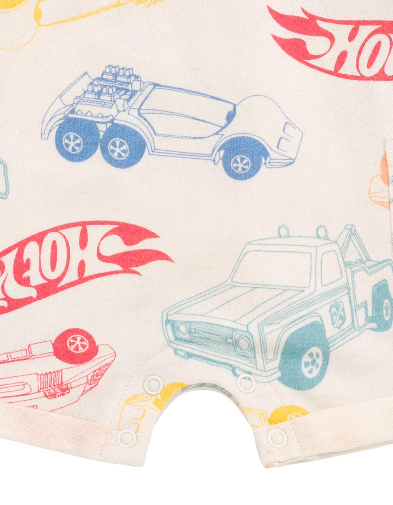 Hot Wheels Baby Boys' 2-Piece Shortall and Tee Set