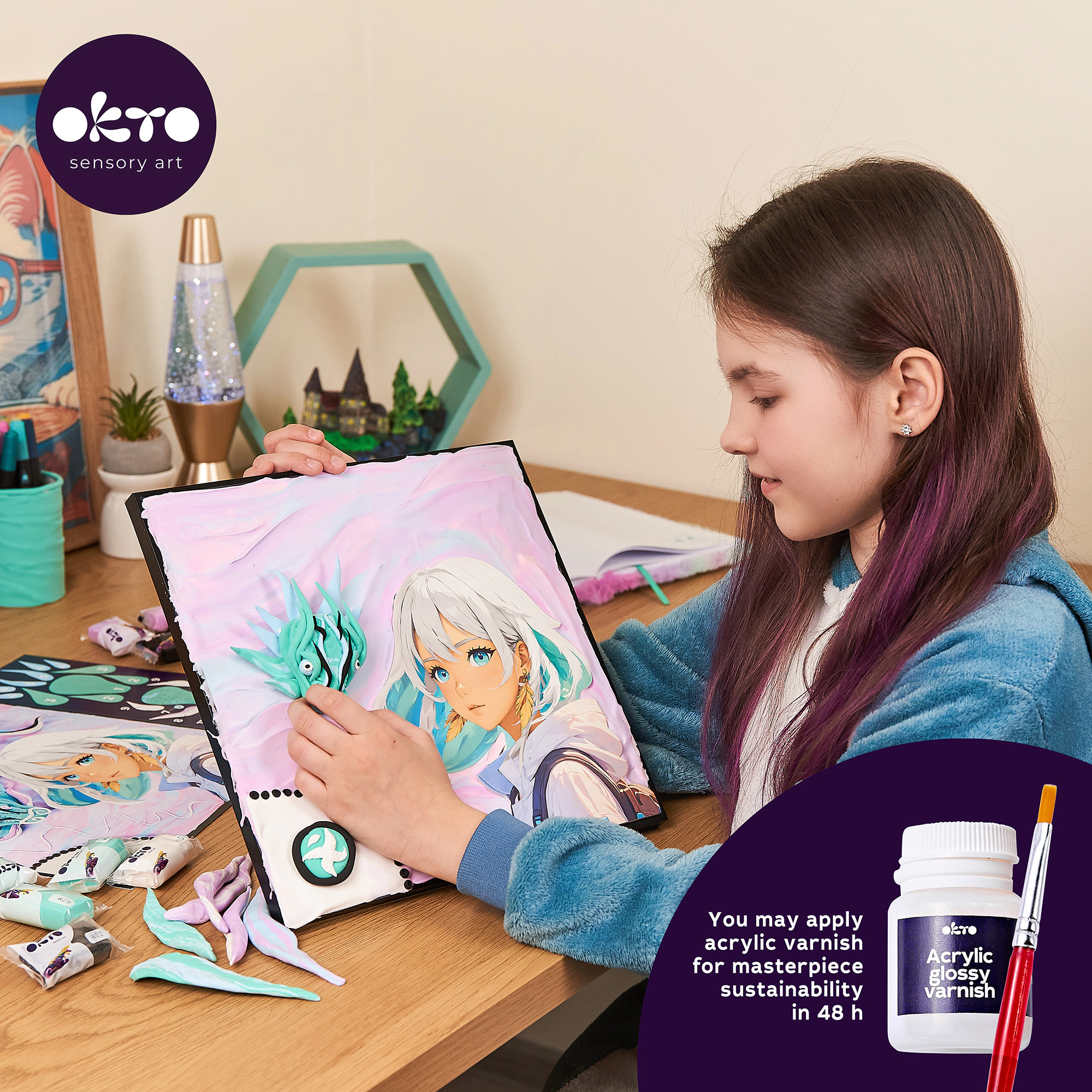 OKTO Air Dry Clay 3D Painting Kit - MANGA