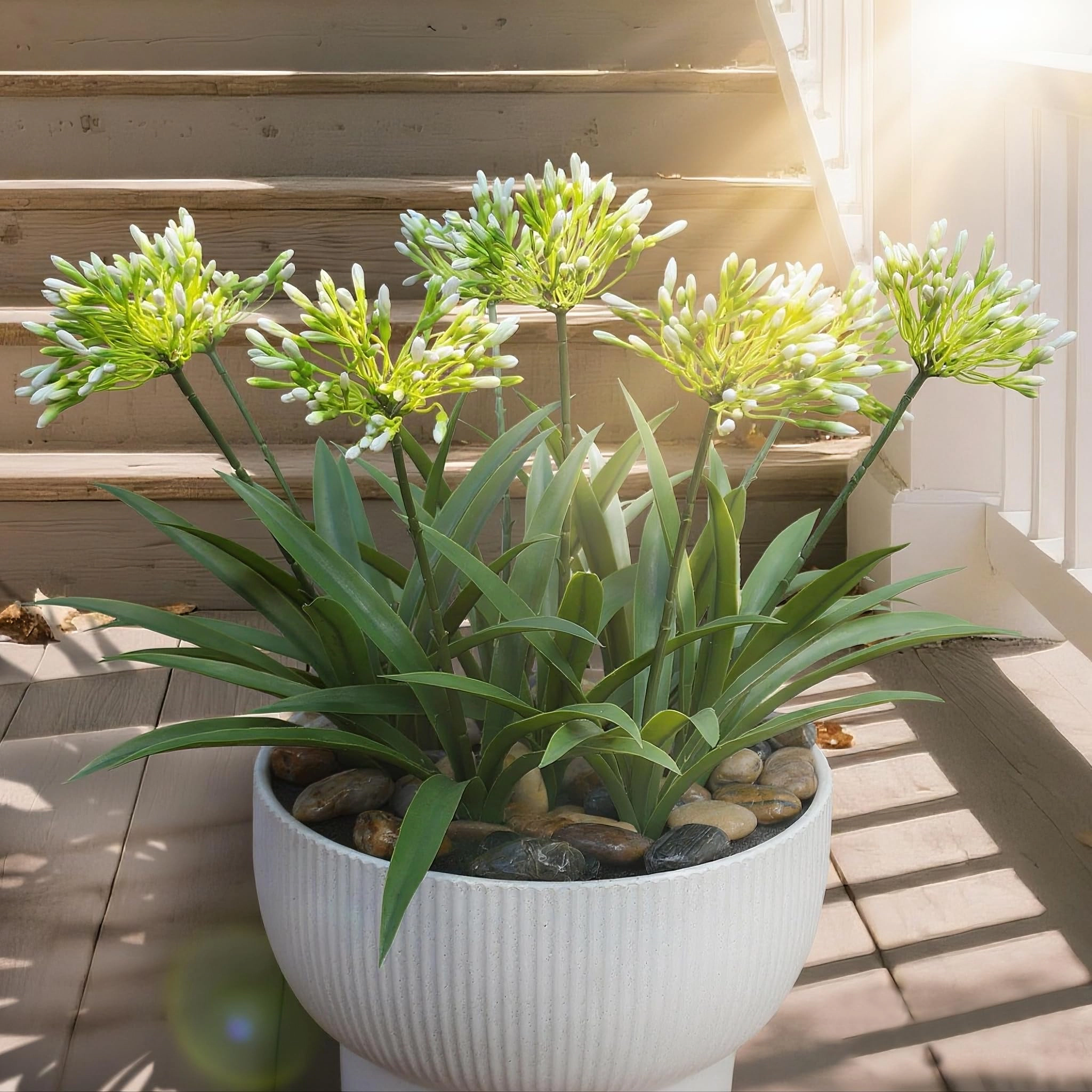 PUPWE Artificial Outdoor Plants Large Planter Decor