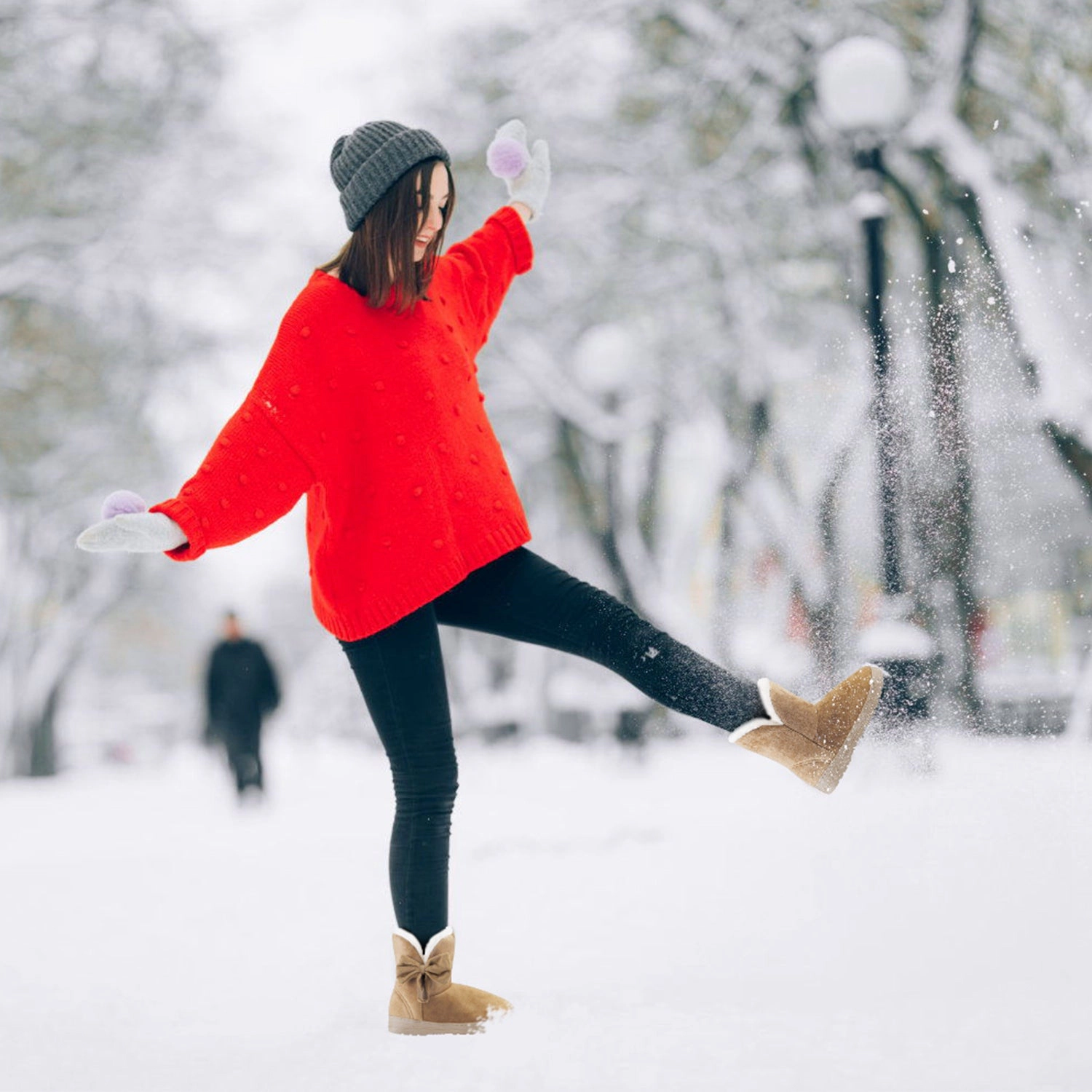 GBruno Plush-Lined Mid-Calf Snow Boots
