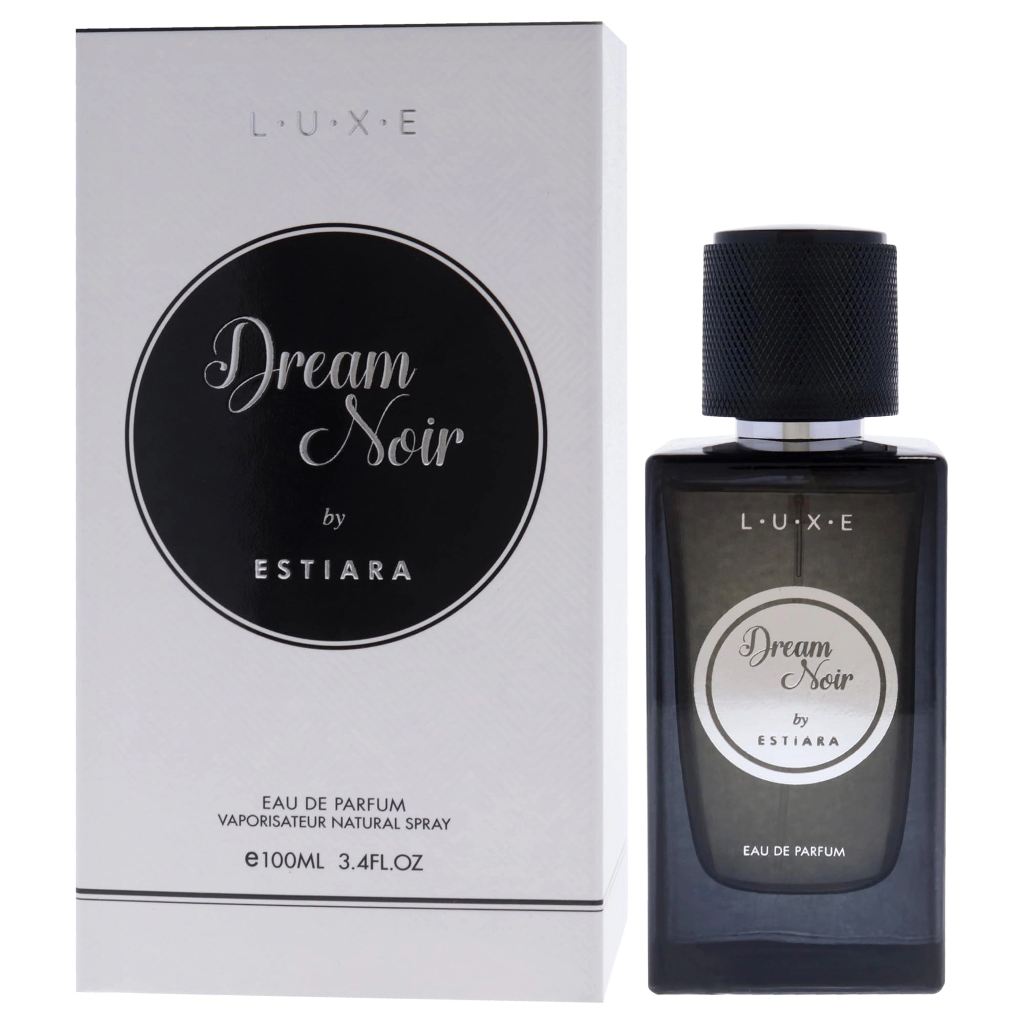 Estiara Luxe Dream Noir Eau de Parfum, Unisex Oriental Floral Spicy 3.4 oz Spray