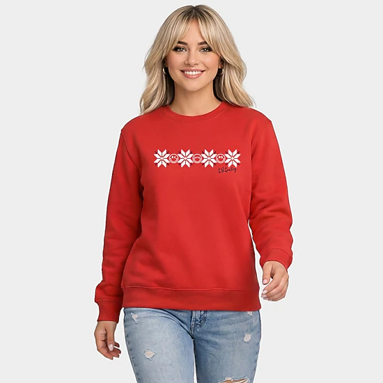 Simply Sage Market - Women's Graphic Sweatshirt - S.W.Smiley Snowflakes Row