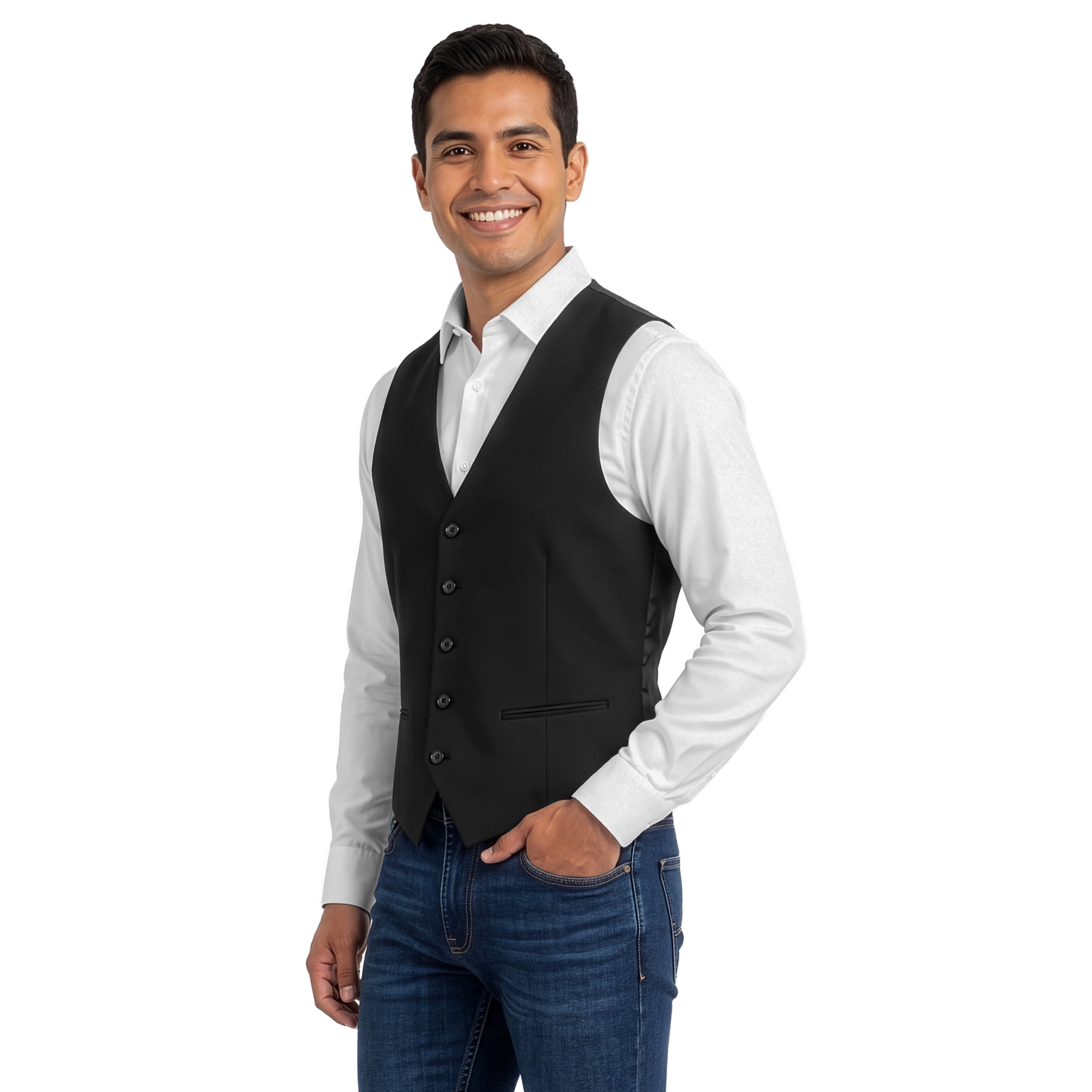 Zegarie Men's Tailored Fit Suit Separates Vest Only