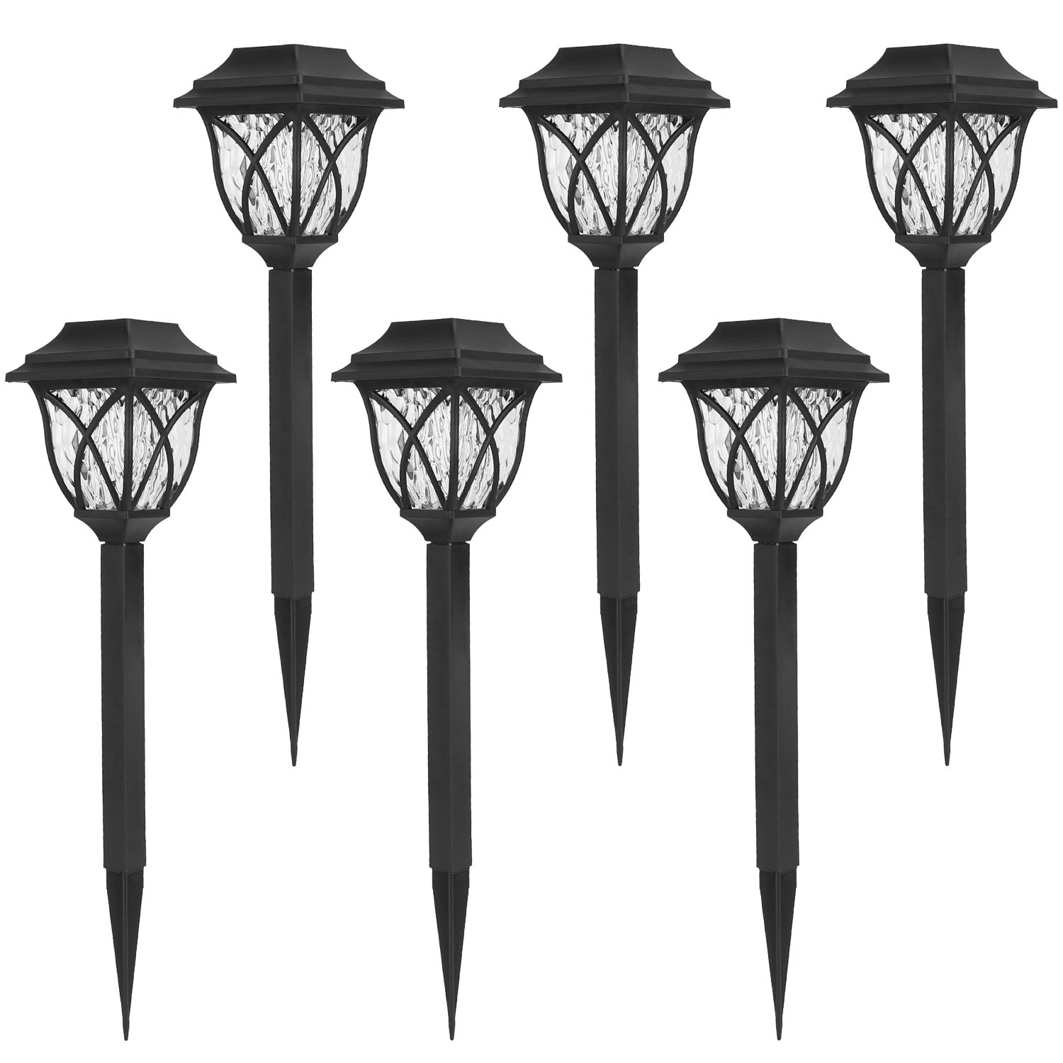 GBruno Solar Powered 6-Pc Stake Light Set