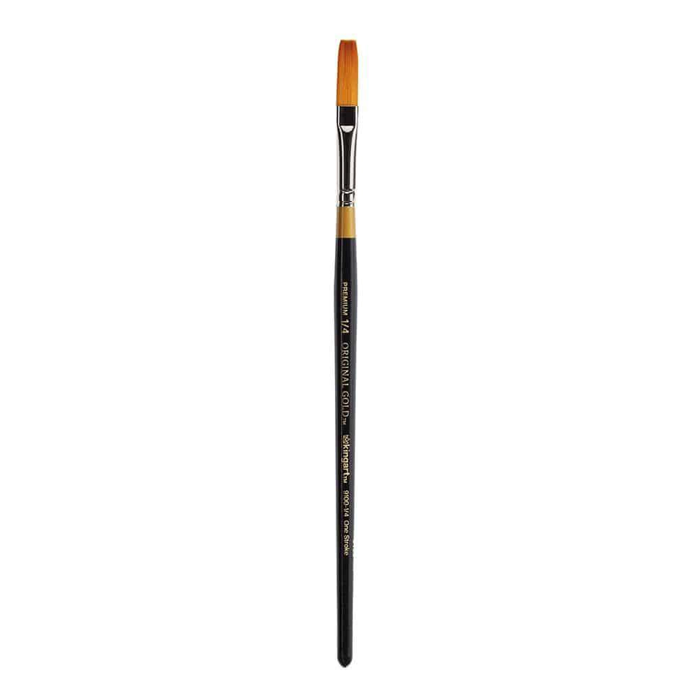 KINGART Original Gold 9100 One Stroke Golden Taklon Brush