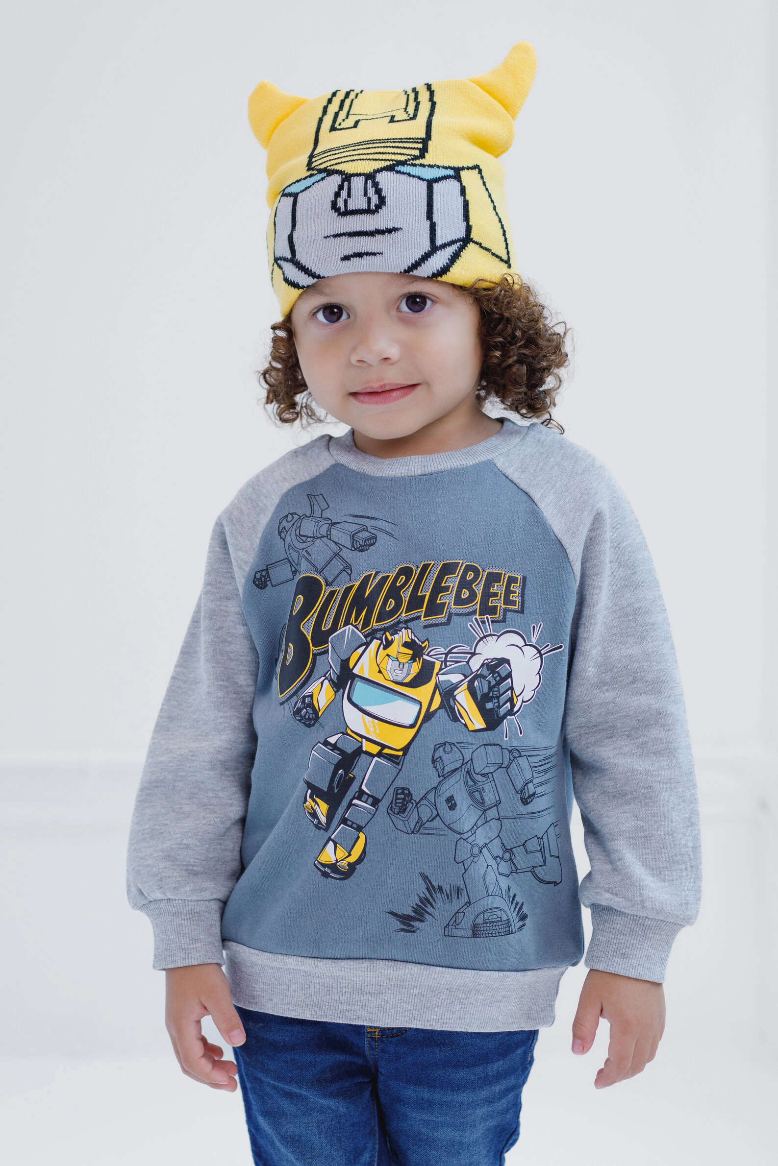 Transformers Bumblebee Boys' Fleece 2-Piece Sweatshirt and Hat Set