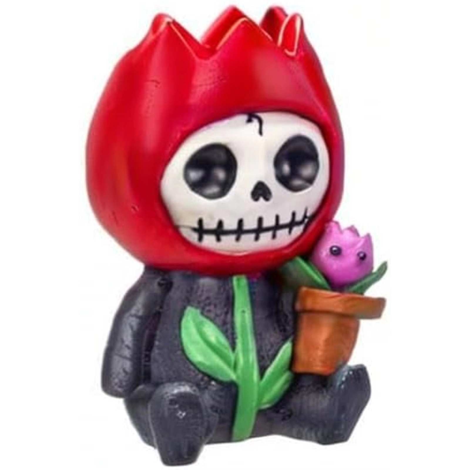 Pacific Giftware Furrybones Tully Skeleton in Flower Costume Figurine