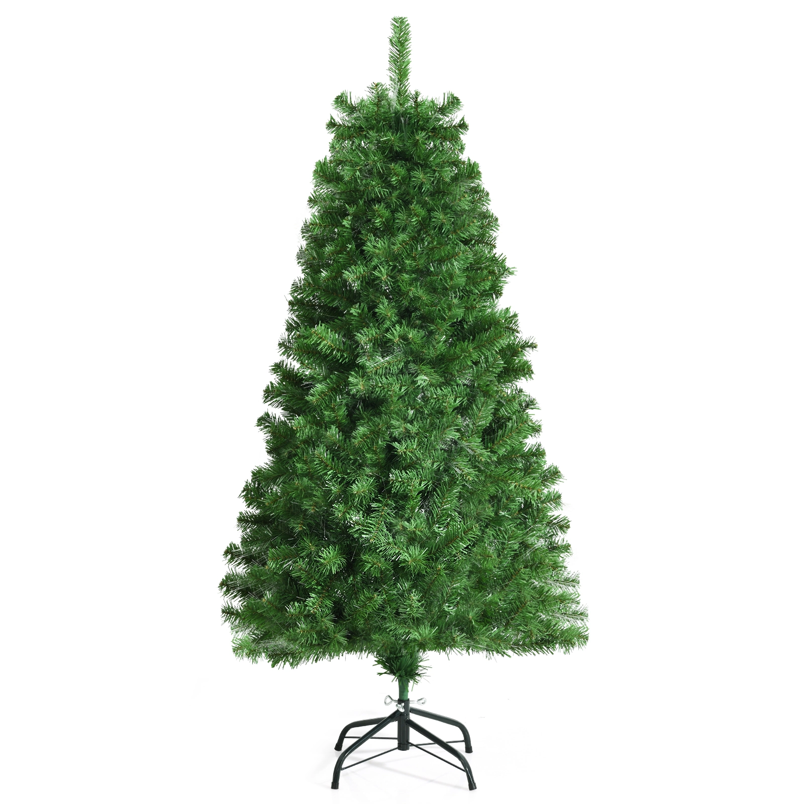 SUGIFT 5 ft Fiber Optic Christmas Tree Pre-Lit Multi-Colored Spruce with 449 Branch Tips