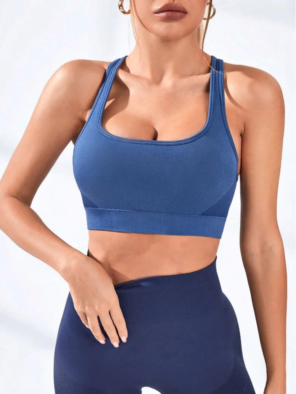 Sol Living Racerback High Support Sports Bra Workout Tank Top