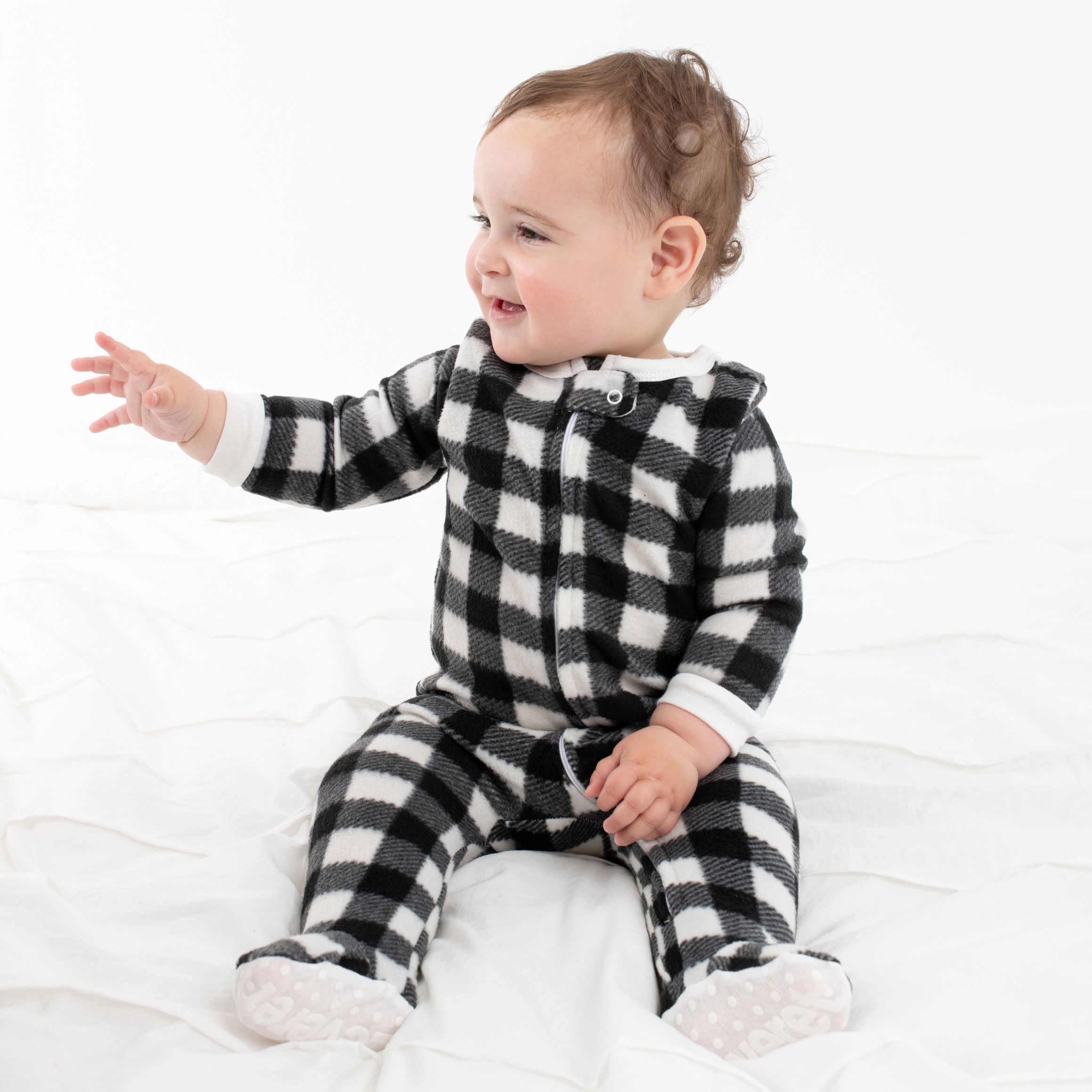 Leveret Baby/Toddler Plaid Fleece Footed Pajamas
