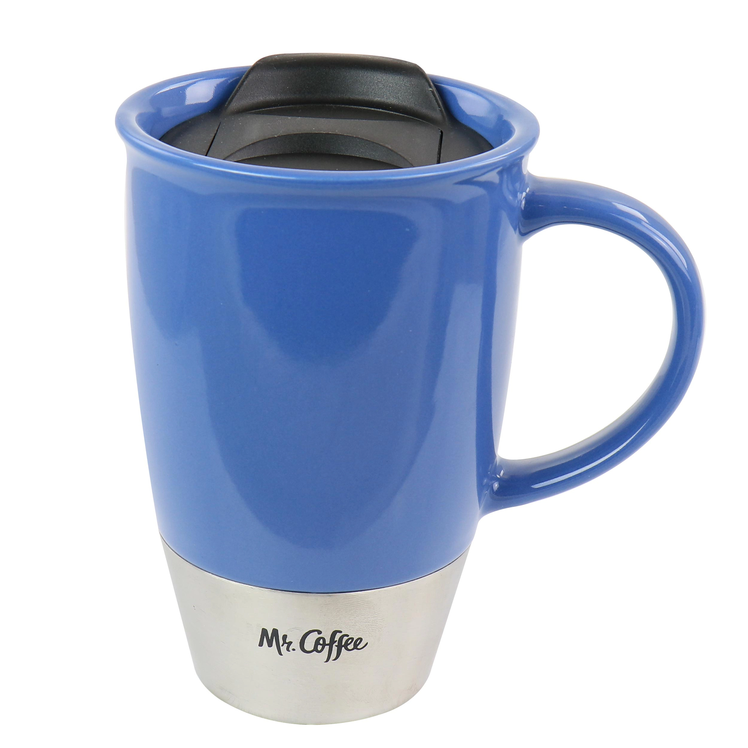 Mr. Coffee14 oz Stoneware Assorted Travel Mug Set of 3
