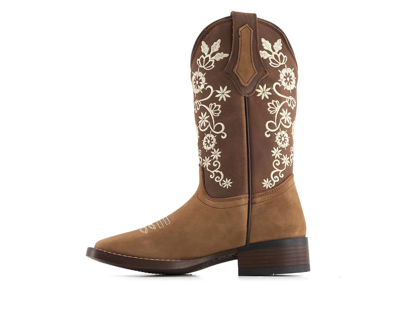 Forastero Womens Authentic Leather Floral Embroidery Western Boots