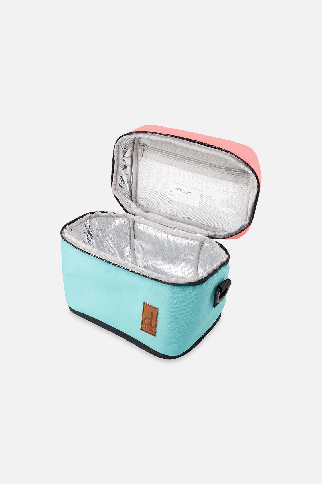 Deux par Boys Insulated Color-Block Lunch Box with Removable Shoulder Strap