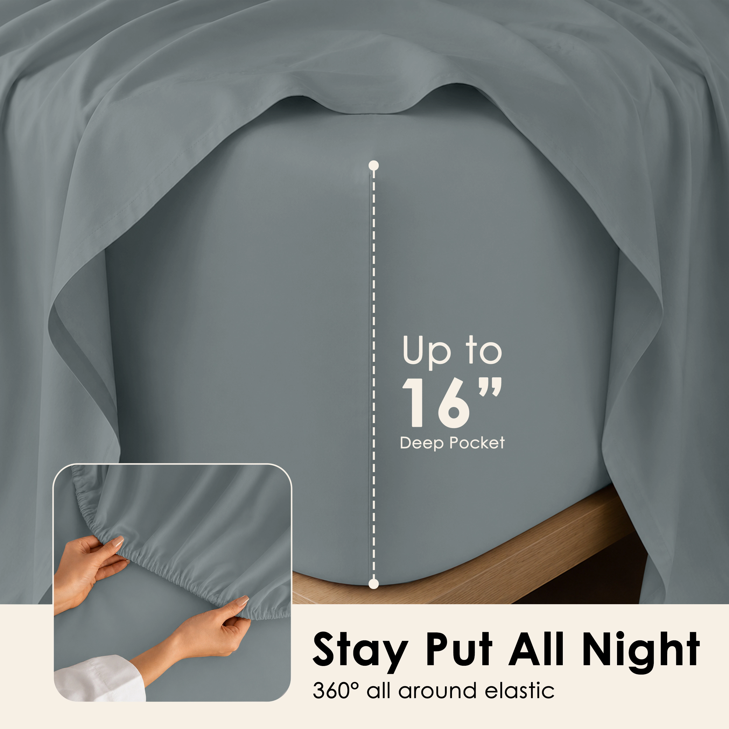 Lux Decor Collection Ultra Soft 6 Piece Microfiber Sheet Set Deep Pocket Solid Bedsheets