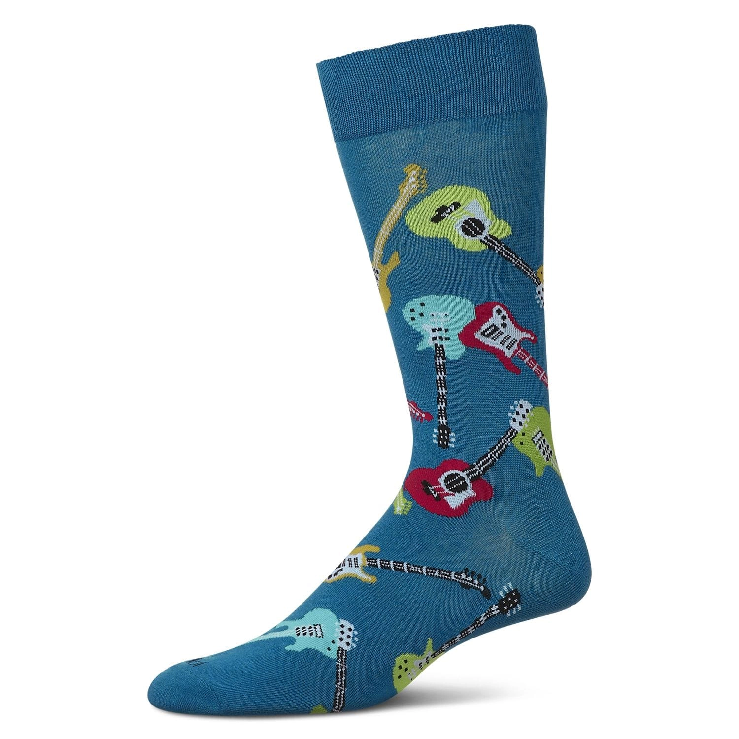 MeMoi Men's Guitars Rayon from Bamboo Crew Socks