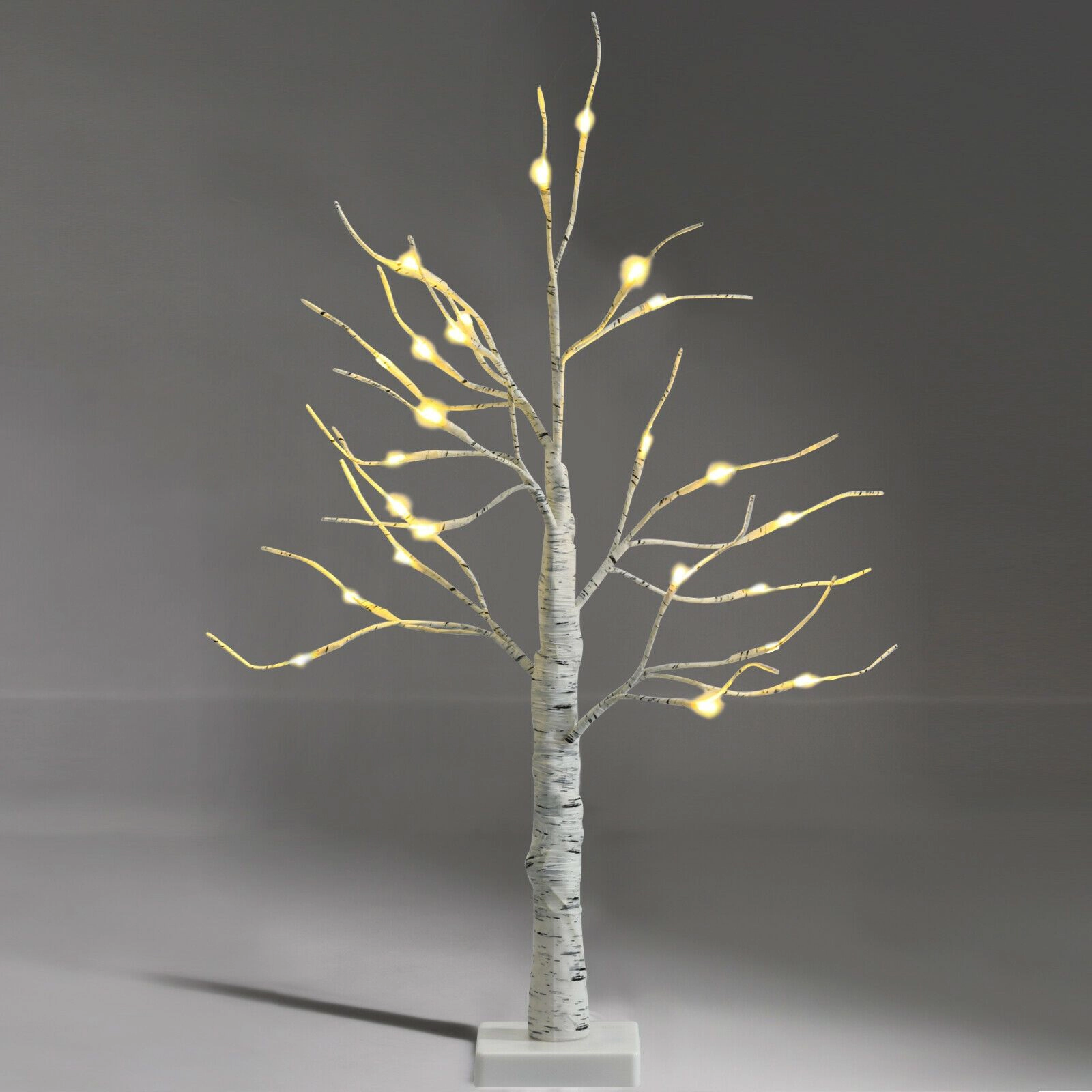 SlickBlue Mini Artificial Birch Tree with Bendable Branches and LED Lights