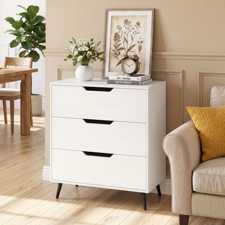 Hivvago 3-Drawer Rustic Farmhouse Wooden Storage Dresser