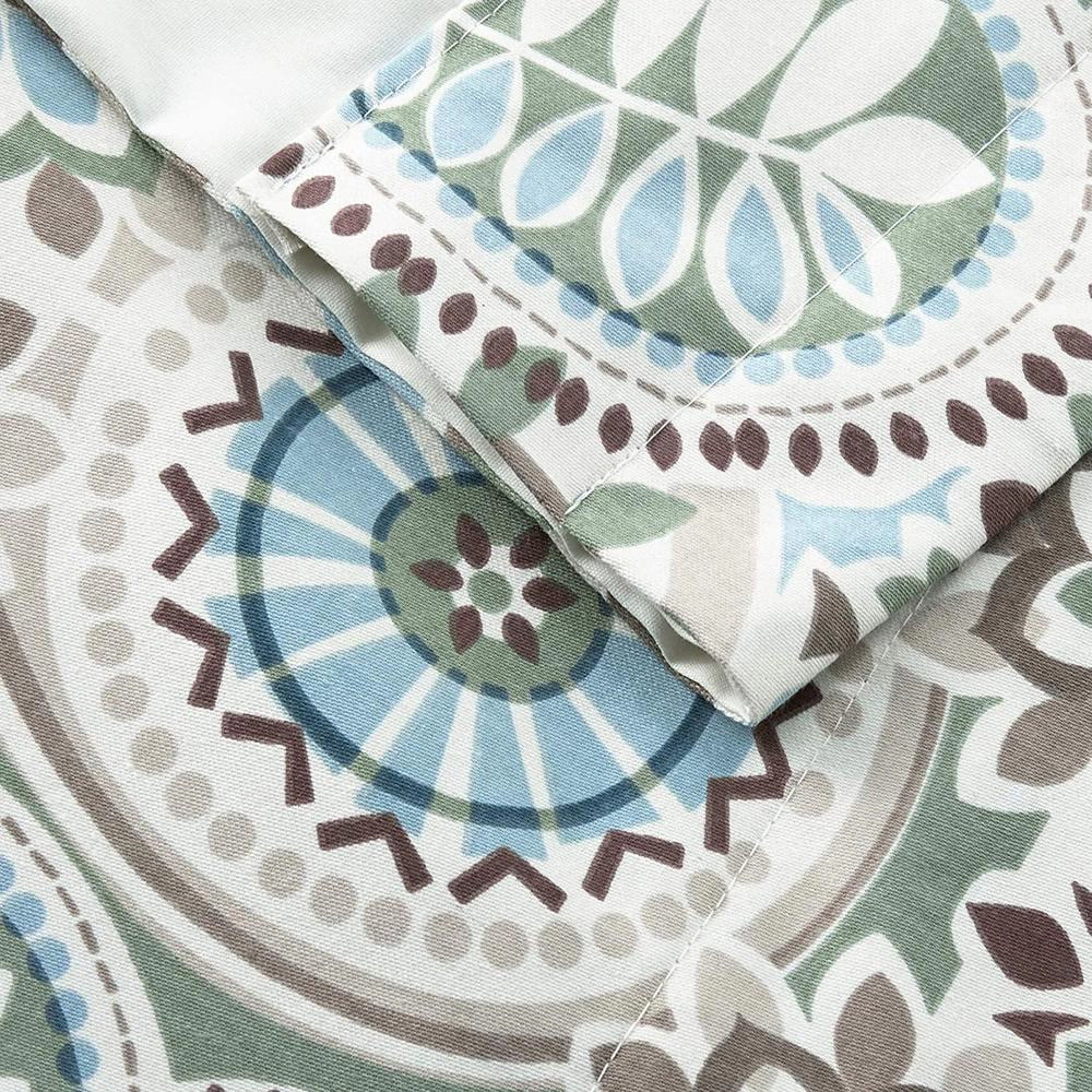 Ellis Curtain Paisley Prism Tailored 3" Rod Pocket Curtain Panel Pair with Tie Backs 100" x 63" Latte