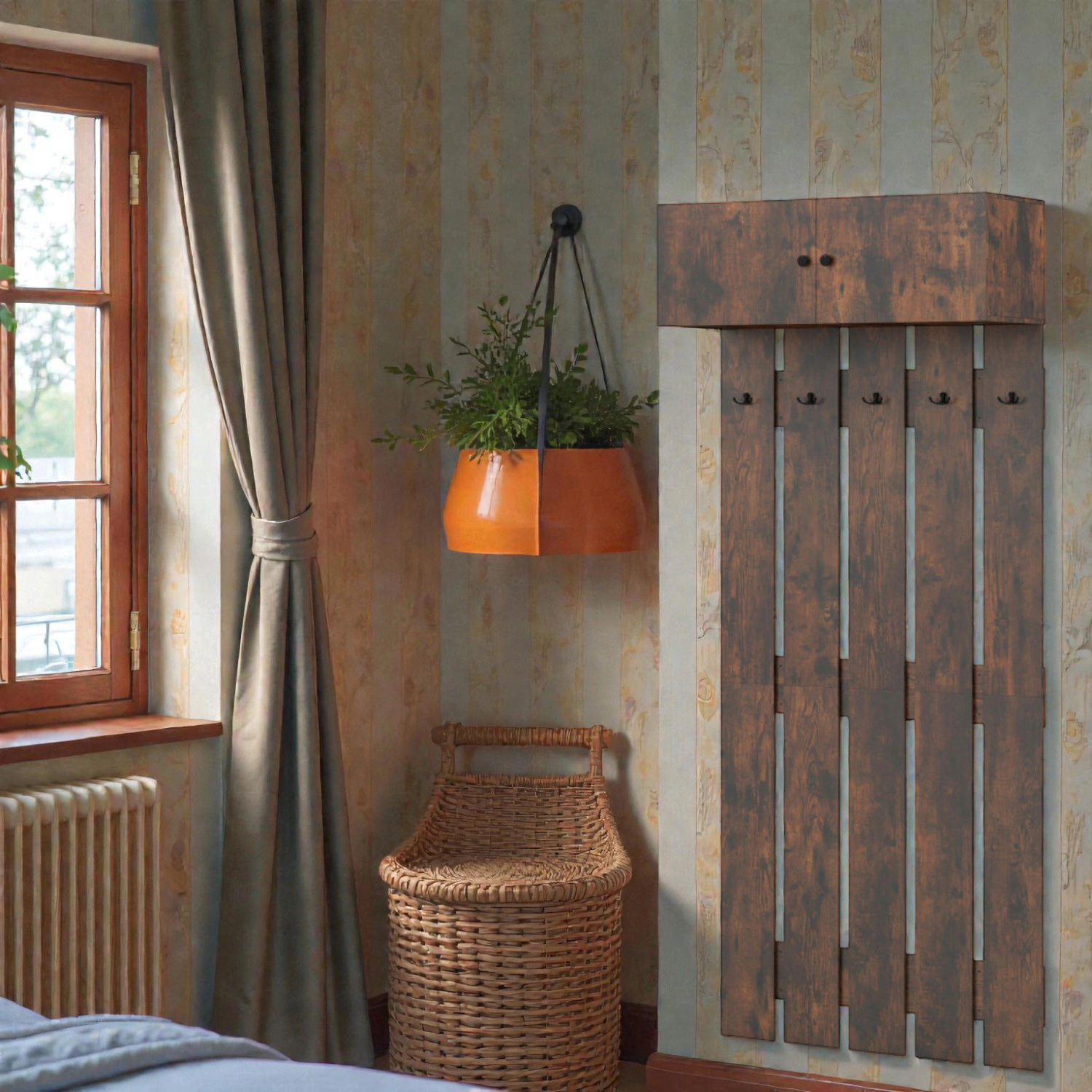 Hivvago Wall-Mounted Coat and Clothing Storage Rack
