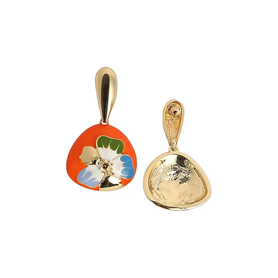 SOHI Women's Pumpkin Orange the Hana Drop Earrings
