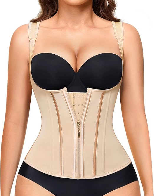 Nebility Women Adjustable Strap Tummy Control Shapewear Waist Trainer Corset