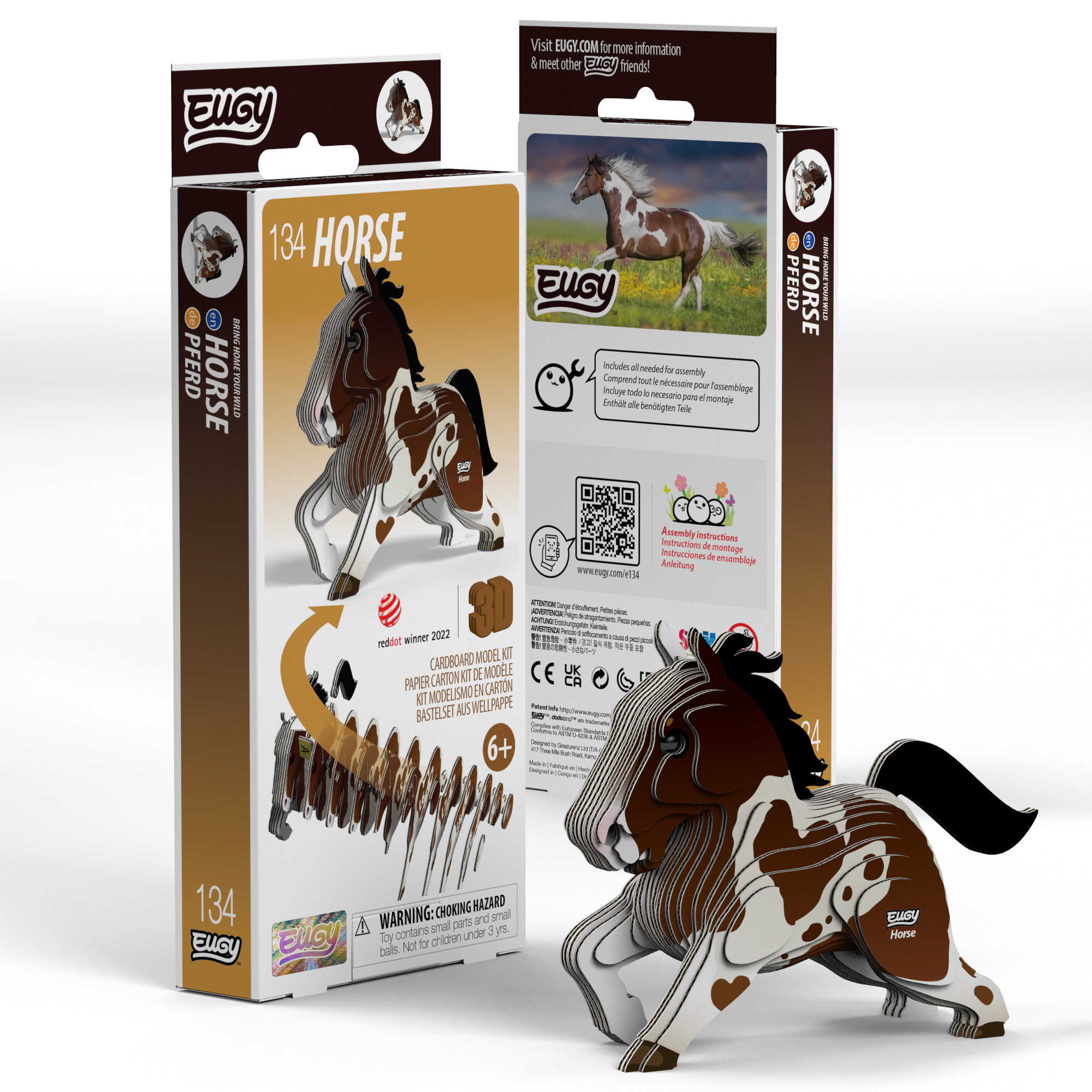 EUGY Horse 3D Puzzle - contains 32 puzzle pieces