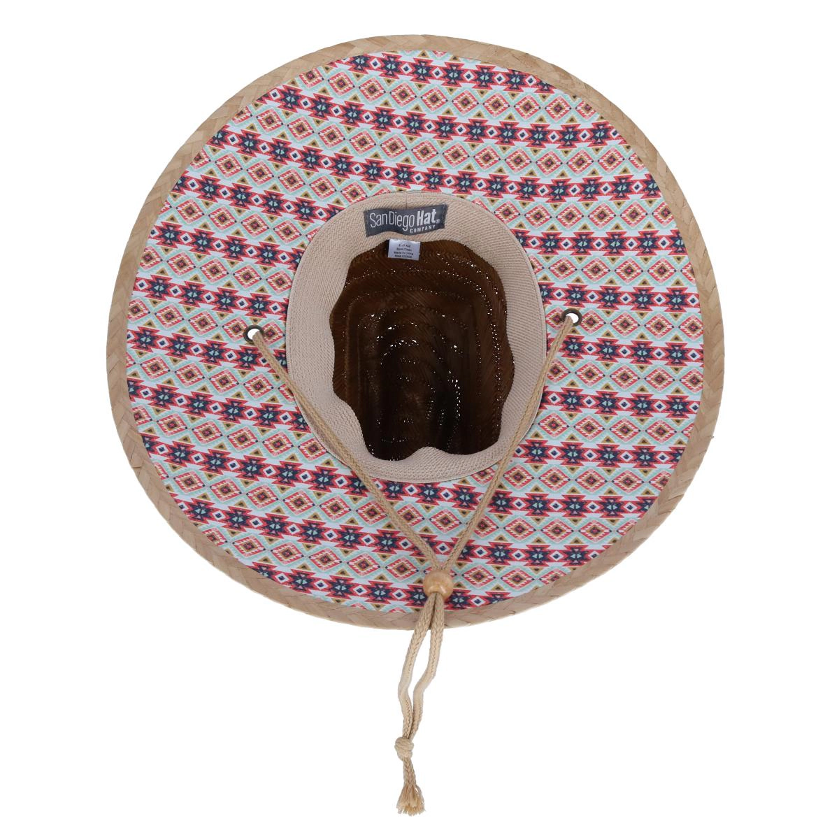 San Diego Hat Company Kids Straw Lifeguard Hat with Chin Strap Cord
