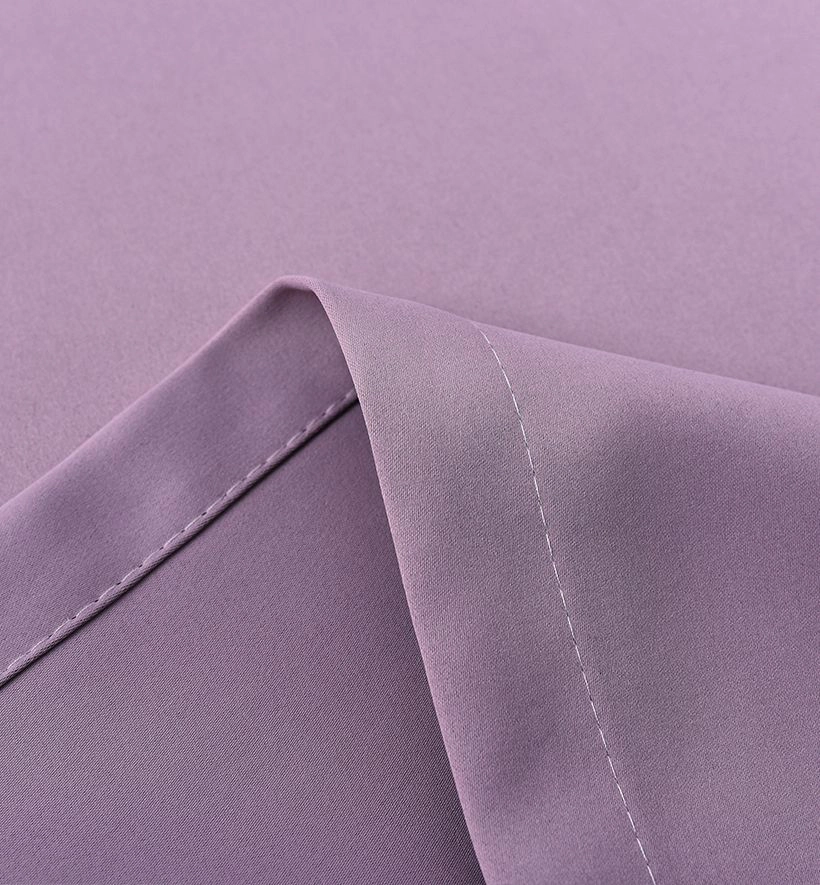 Kate Aurora 2 Piece 100% Hotel Thermal Blackout Lavender Grommet Top Curtain Panels