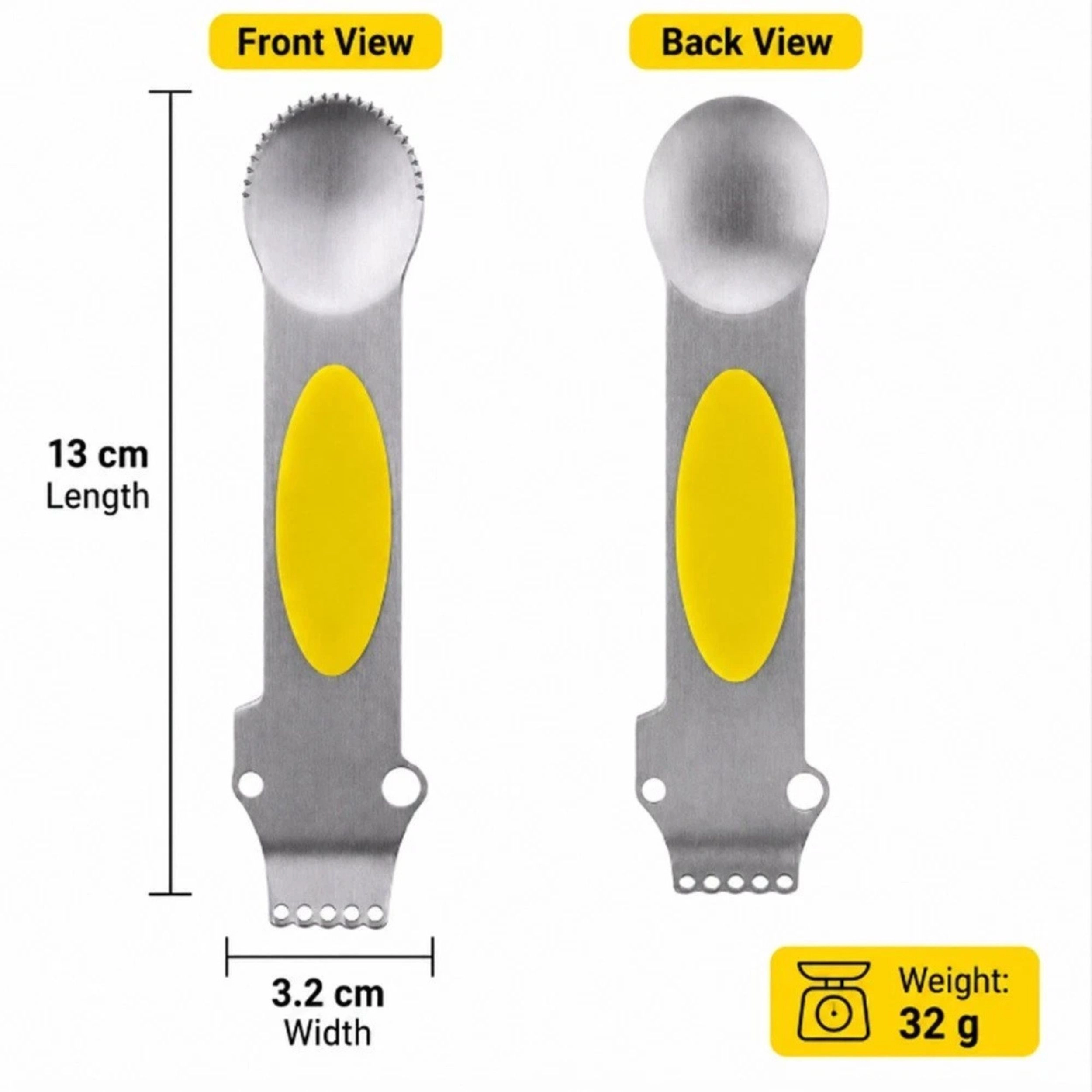 Home Collection 3-in-1 Stainless Steel Lemon Zester Grater Citrus Peeler with Knife