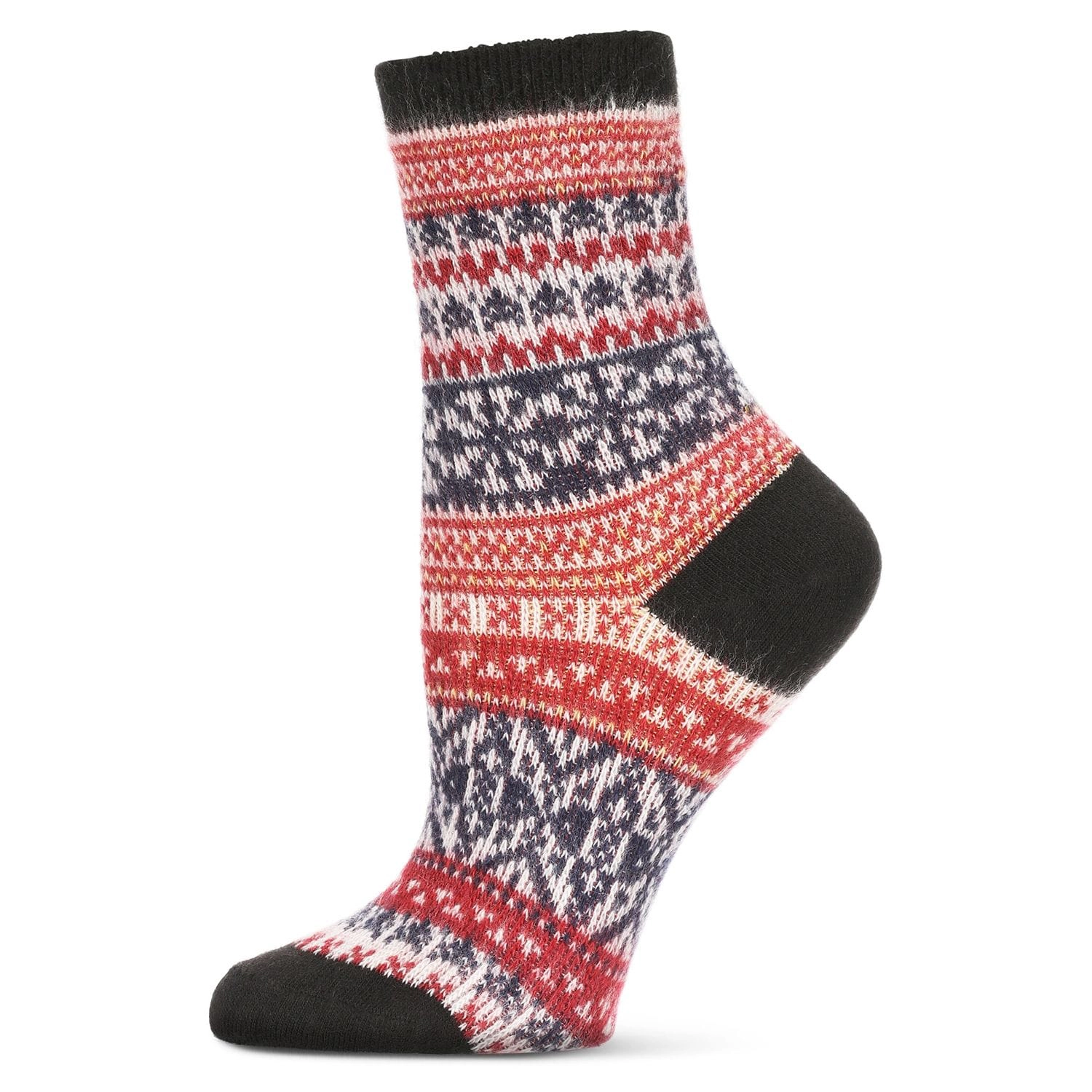 MeMoi Women's Holiday Wonder Fairisle Soft-fit Crew Socks