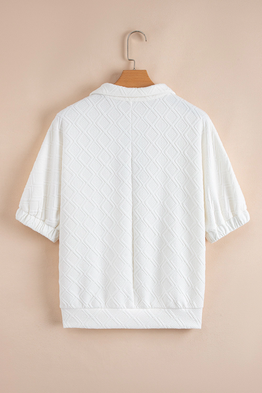 Threaded Pear Women's Kami Striped Collar Textured Blouse