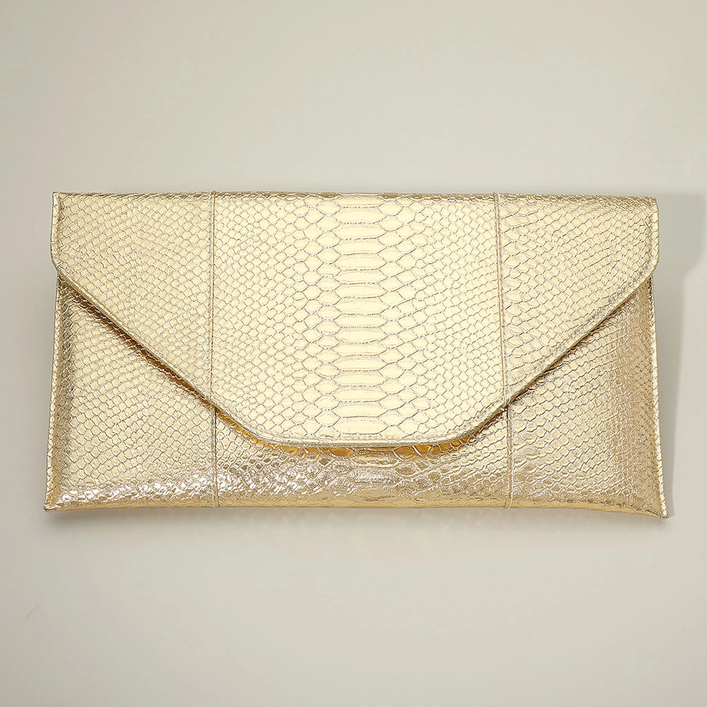 Fashnzfab Snake Skin Patterned Envelope Clutch / Shoulder Bag
