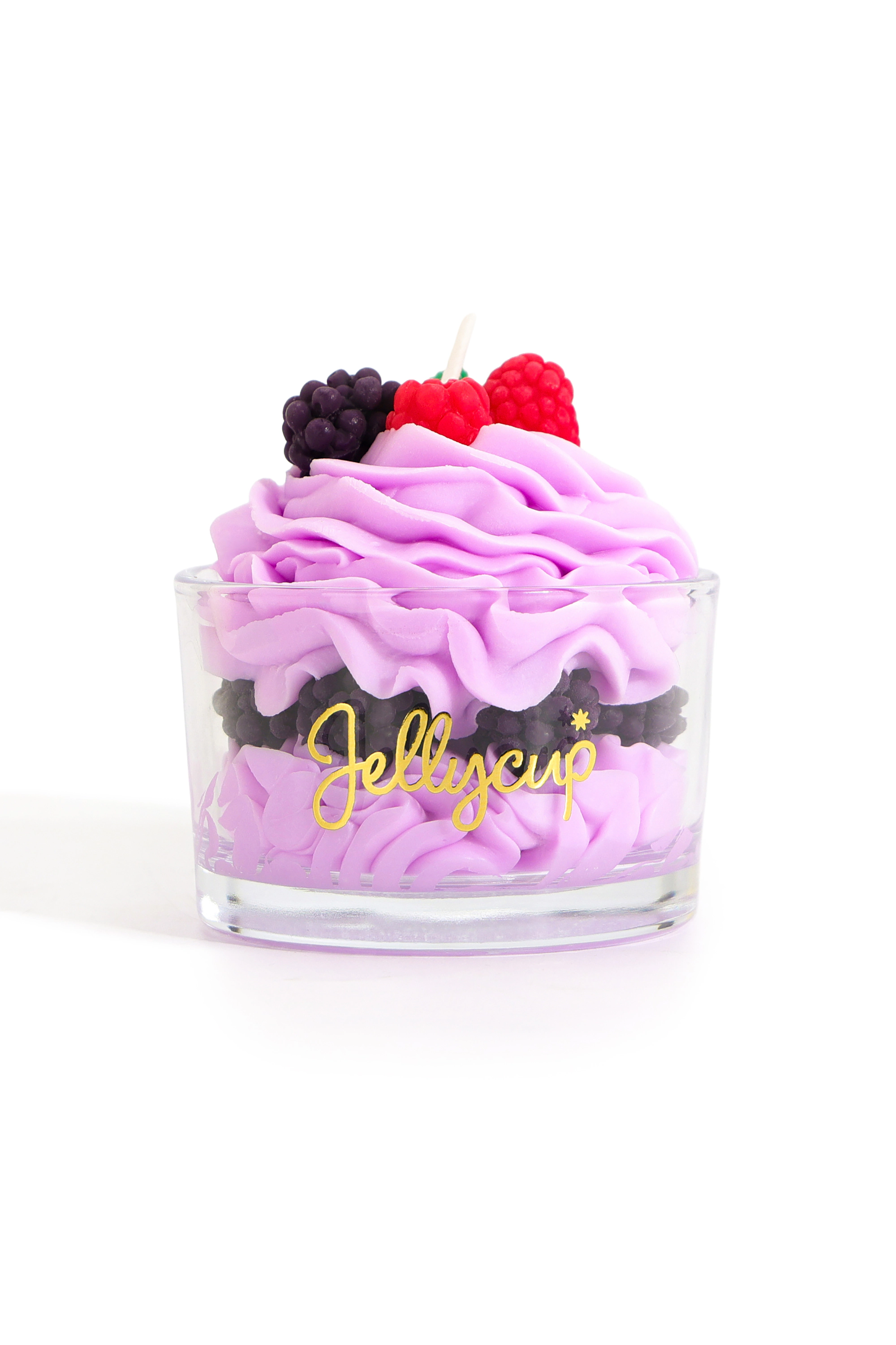 Jellycup Unisex Lavender Berry Scented Dessert Cup Soy Wax Candle