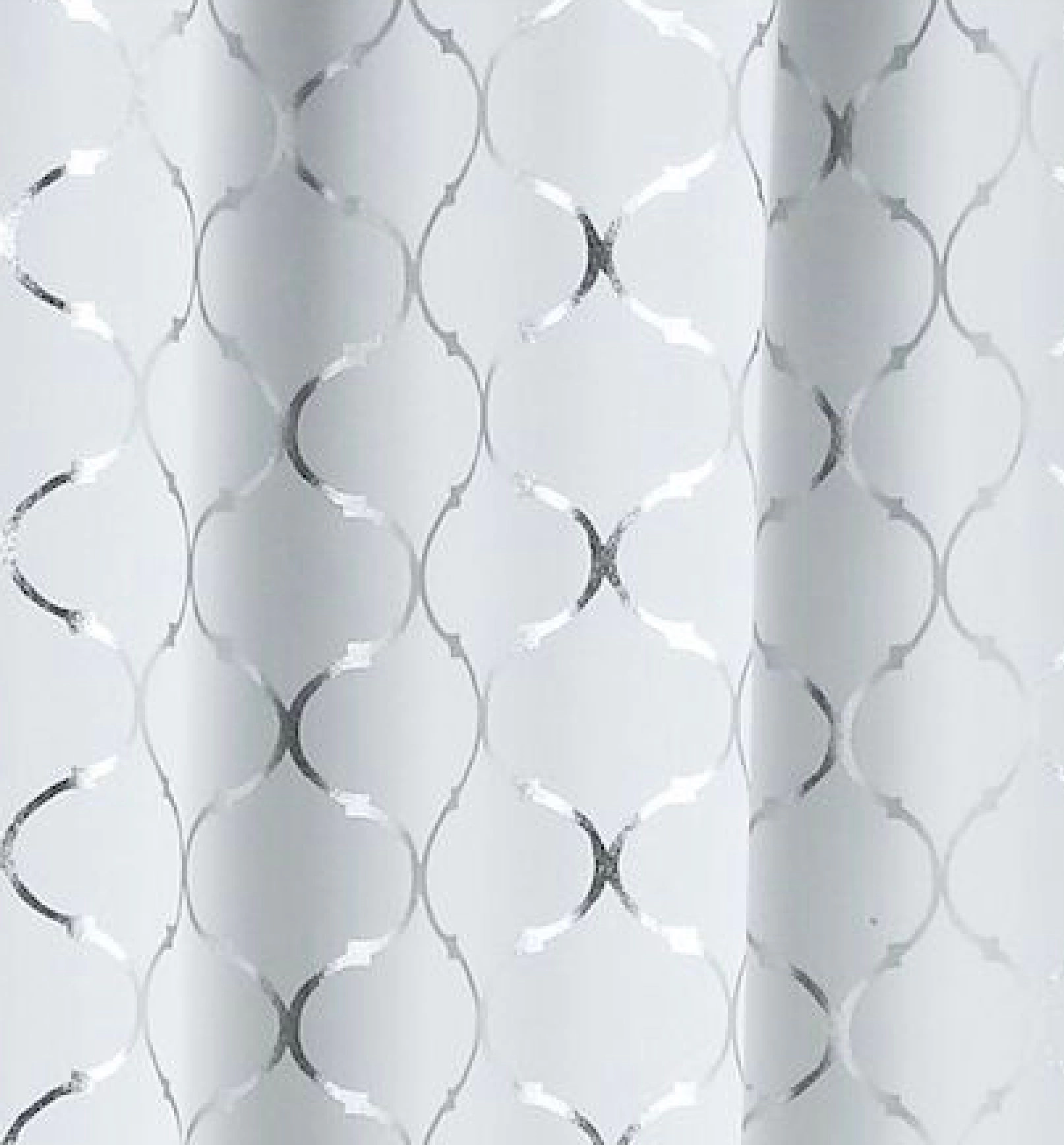 Kate Aurora 2 Pack Metallic Lattice Clover Ultra Luxurious Window Curtains